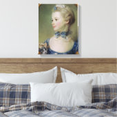 Junge Mädchen mit Katze Leinwanddruck (Insitu (Schlafzimmer))