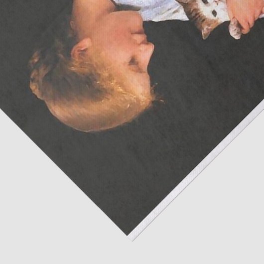 Junge Mädchen mit zwei Katzen Seidenpapier (Ausschnitt)