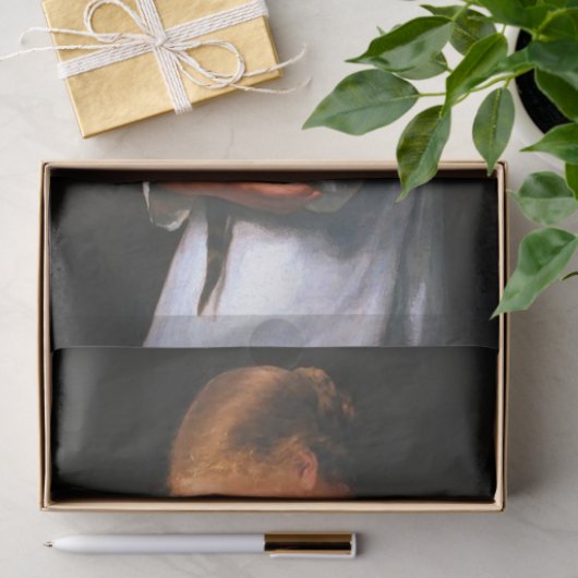 Junge Mädchen mit zwei Katzen Seidenpapier (Geschenk)