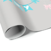 Junge Mädchen Rosa Blaues Banner Geschlecht Enthül Geschenkpapier (Rolleneckpunkt)