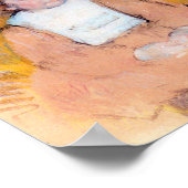 Junge Mädchen sitzt in einem gelben Sessel, Cassat Poster (Ecke)