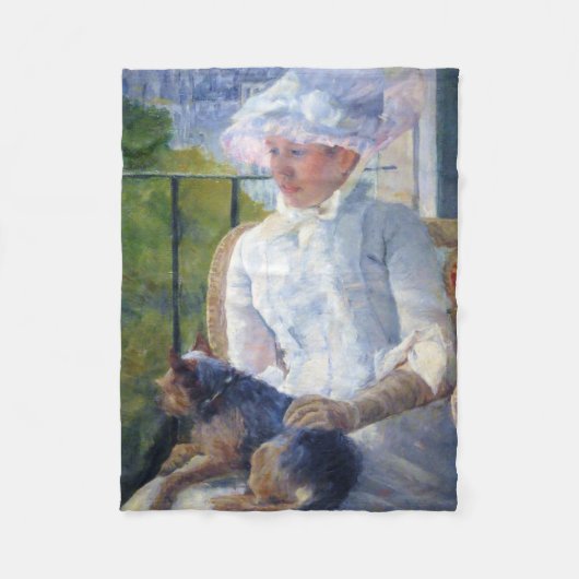 Junge Mädchen und ihr Hund, Mary Cassatt Fleecedecke (Vorderseite)