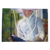 Junge Mädchen und ihr Hund, Mary Cassatt Große Geschenktüte (Rückseite)