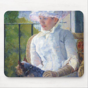 Junge Mädchen und ihr Hund, Mary Cassatt Mousepad