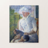 Junge Mädchen und ihr Hund, Mary Cassatt Puzzle (Vertikal)