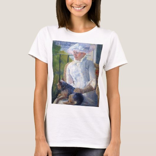 Junge Mädchen und ihr Hund, Mary Cassatt T-Shirt (Vorderseite)