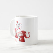 Junge & Mädchen Valentines gnome Happy Valentines  Kaffeetasse (Vorderseite Links)