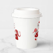 Junge & Mädchen Valentines gnome Happy Valentines  Pappbecher (Rechts)