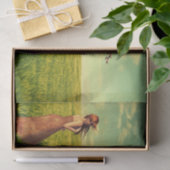 Junge Mädchen vor Ort Seidenpapier (Geschenk)