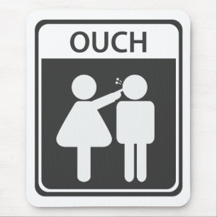 Junge Mädchen-Zeichen Mousepad