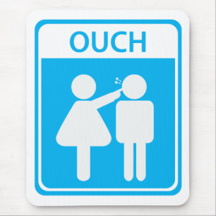 Junge Mädchen-Zeichen Mousepad