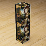 JUNGE MÄDCHENANTIKEN WEINRINGEN UND WEIN Wein-Geschenkverpackung<br><div class="desc">Elegantes Gemälde von hängenden Trauben mit blauem Band.Schönes blondes junges Mädchen in prächtigem Kleid und Goldschmuck mit rotem Hut und weißen Federn, die einen Teller mit roten gelben Trauben, Weinreben, roten grünen Herbstlauben mit einer Seenlandschaft im Hintergrund ( Salome ) von der deutschen Malerin Lucas Cranach the Elder 1530 .Klassische,...</div>