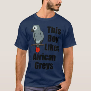 Junge mag afrikanisches Graues Papageien Exotische T-Shirt