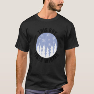 Junge mag gemütliche Wintertage Landschaft Winters T-Shirt