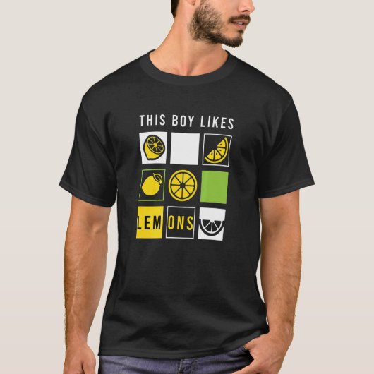 Junge mag Lemons Sommerlemonade Früchte T-Shirt (Vorderseite)