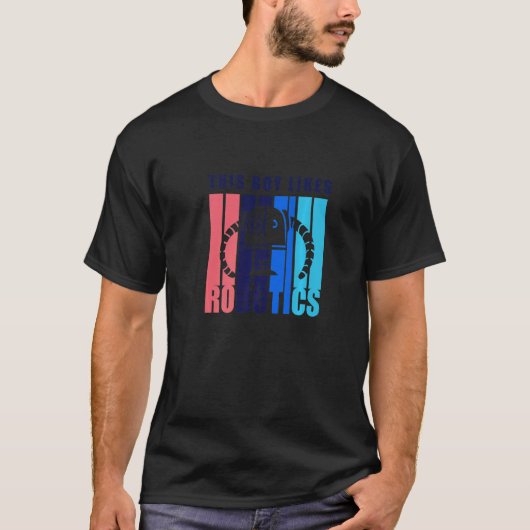 Junge mag Robotik Engineering Mechanik T-Shirt (Vorderseite)