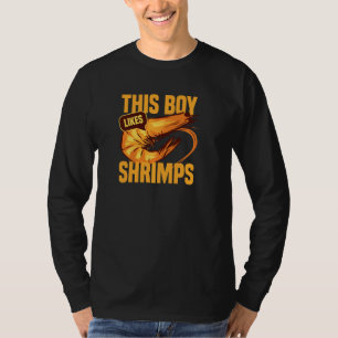 Junge mag Shrimps Funny Seafood Koch Pullover