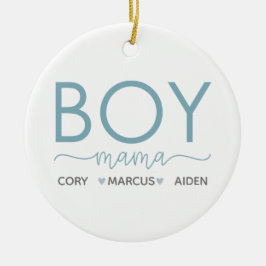 Junge Mama Personalisiert mit den Namen von Son Keramik Ornament