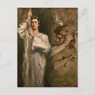 Junge Mann mit Kreuz Postkarte