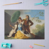 Junge Mann mit Sonnenschirm für eine spanische Lad Seidenpapier (Basteln)