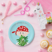 Junge Mann mit Weed Bouquet Personalisiert Pappteller (Party)