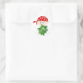 Junge Mann mit Weed Bouquet Personalisiert Runder Aufkleber (Tasche)