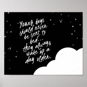 Junge Männer sollten niemals... Peter Pan Wanddeko Poster