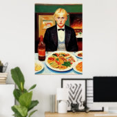 Junge Männer und Party | Art der AI Poster (Heimbüro)