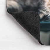 Junge männliche Tabby-Katze 2 Mousepad (Ecke)
