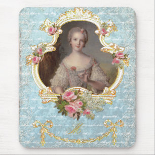 Junge Marie Antoinette mit rosa Rosen Mousepad