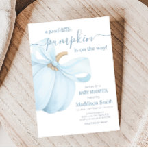 Junge Minimalist Kleiner Kürbis Baby Shower