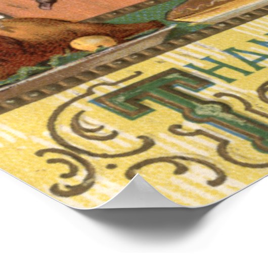 Junge mit Arm um die Türkei Poster (Ecke)