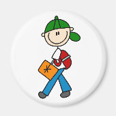 Junge mit Backpack Magnet (Vorne)