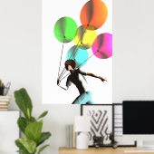 Junge mit Balloons Poster (Heimbüro)