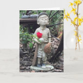 Junge mit Baseball denkt an dich Karte (Gelbe Blume)