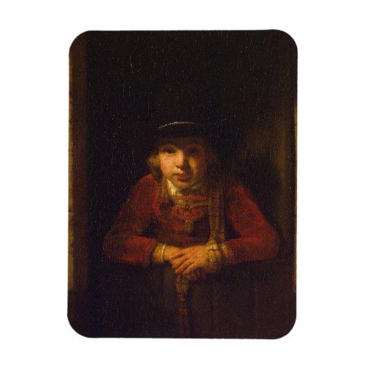 Junge mit Blick durch das Fenster, c.1647 Magnet (Vertikal)