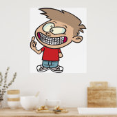 Junge mit Brackets Poster (Küche)