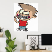 Junge mit Brackets Poster (Heimbüro)