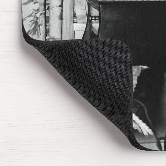 Junge mit Crystal Radio Set Spaß Mousepad (Ecke)