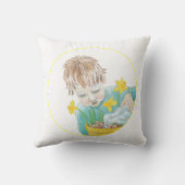 Junge mit Daffodien Kissen (Rückseite)