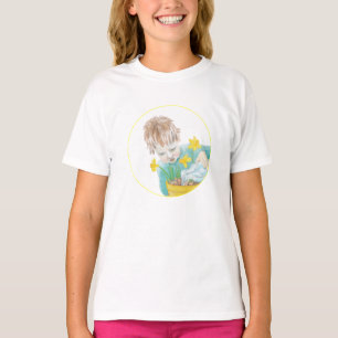 Junge mit Daffodils T - Shirt