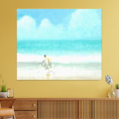 Junge mit dem Fahrrad 3 Leinwanddruck (Insitu (Wohnzimmer))