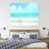 Junge mit dem Fahrrad 3 Leinwanddruck (Insitu (Schlafzimmer))