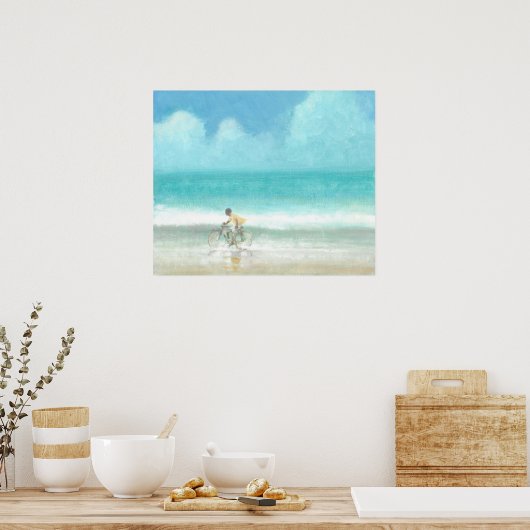 Junge mit dem Fahrrad 3 Poster (Küche)