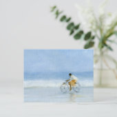 Junge mit dem Rad 2 Postkarte (Stehend Vorderseite)