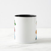 Junge mit der Rucksack-Tasse Tasse (Zentrum)