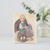 Junge mit der Türkei Postkarte (Stehend Vorderseite)