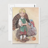 Junge mit der Türkei Postkarte (Vorne/Hinten)