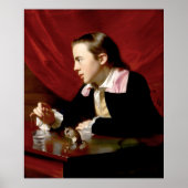 Junge mit Eichhörnchen Poster (Vorne)