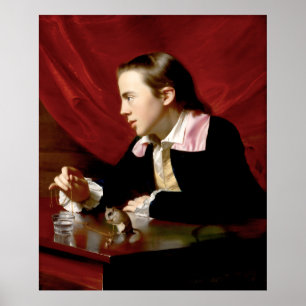 Junge mit Eichhörnchen Poster